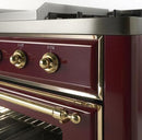 ILVE 30" Majestic II Dual Fuel Range with 5 Burners - 2.3 cu. ft. Oven - Bronze Trim in White (UM30DNE3WHB) Ranges ILVE 