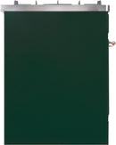 ILVE 30" Majestic II Dual Fuel Range with 5 Burners - 2.3 cu. ft. Oven - Copper Trim in Emerald Green (UM30DNE3EGP) Ranges ILVE 