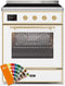 ILVE 30-Inch Majestic II induction Range with 4 Elements - 4 cu. ft. Oven - Brass Trim in Custom RAL Color (UMI30NE3RALG)
