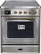 ILVE 30-Inch Majestic II induction Range with 4 Elements - 4 cu. ft. Oven - Brass Trim in Stainless Steel (UMI30NE3SSG)