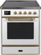 ILVE 30-Inch Majestic II induction Range with 4 Elements - 4 cu. ft. Oven - Brass Trim in White (UMI30NE3WHG)