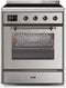 ILVE 30-Inch Majestic II induction Range with 4 Elements - 4 cu. ft. Oven - Bronze Trim in Stainless Steel (UMI30NE3SSB)