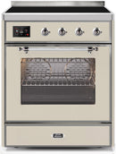 ILVE 30" Majestic II induction Range with 4 Elements - 2.3 cu. ft. Oven - Chrome Trim in Antique White (UMI30NE3AWC) Ranges ILVE 