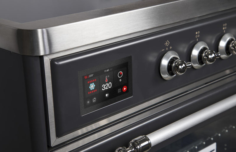 ILVE 30" Majestic II induction Range with 4 Elements - 2.3 cu. ft. Oven - Chrome Trim in Matte Graphite (UMI30NE3MGC) Ranges ILVE 