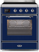 ILVE 30" Majestic II induction Range with 4 Elements - 2.3 cu. ft. Oven - Chrome Trim in Midnight Blue (UMI30NE3MBC) Ranges ILVE 