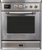 ILVE 30-Inch Majestic II induction Range with 4 Elements - 4 cu. ft. Oven - Chrome Trim in Stainless Steel (UMI30NE3SSC)