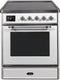 ILVE 30-Inch Majestic II induction Range with 4 Elements - 4 cu. ft. Oven - Chrome Trim in White (UMI30NE3WHC)