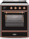ILVE 30-Inch Majestic II induction Range with 4 Elements - 4 cu. ft. Oven - Copper Trim in Glossy Black (UMI30NE3BKP)