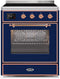 ILVE 30-Inch Majestic II induction Range with 4 Elements - 4 cu. ft. Oven - Copper Trim in Midnight Blue (UMI30NE3MBP)