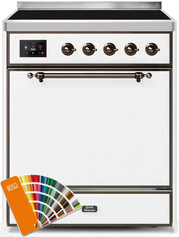 ILVE 30" Majestic II induction Range with 4 Elements - 2.3 cu. ft. Oven - Custom RAL Color (UMI30QNE3RALB) Ranges ILVE 