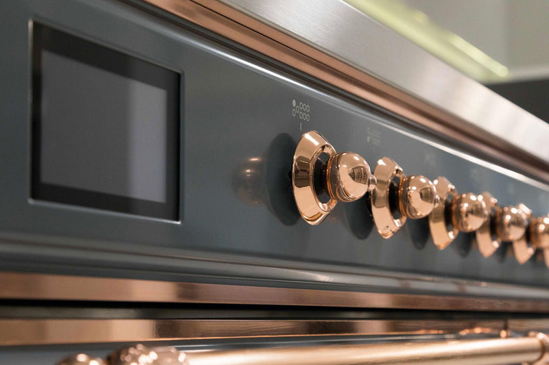 ILVE 30" Majestic II induction Range with 4 Elements - 2.3 cu. ft. Oven in Blue Grey with Copper Trim (UMI30NE3BGP) Ranges ILVE 