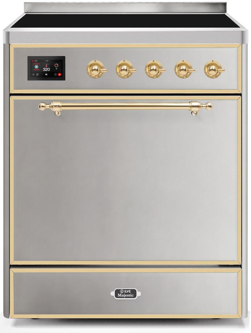 ILVE 30" Majestic II induction Range with 4 Elements - 2.3 cu. ft. Oven - Stainless Steel (UMI30QNE3SSG) Ranges ILVE 