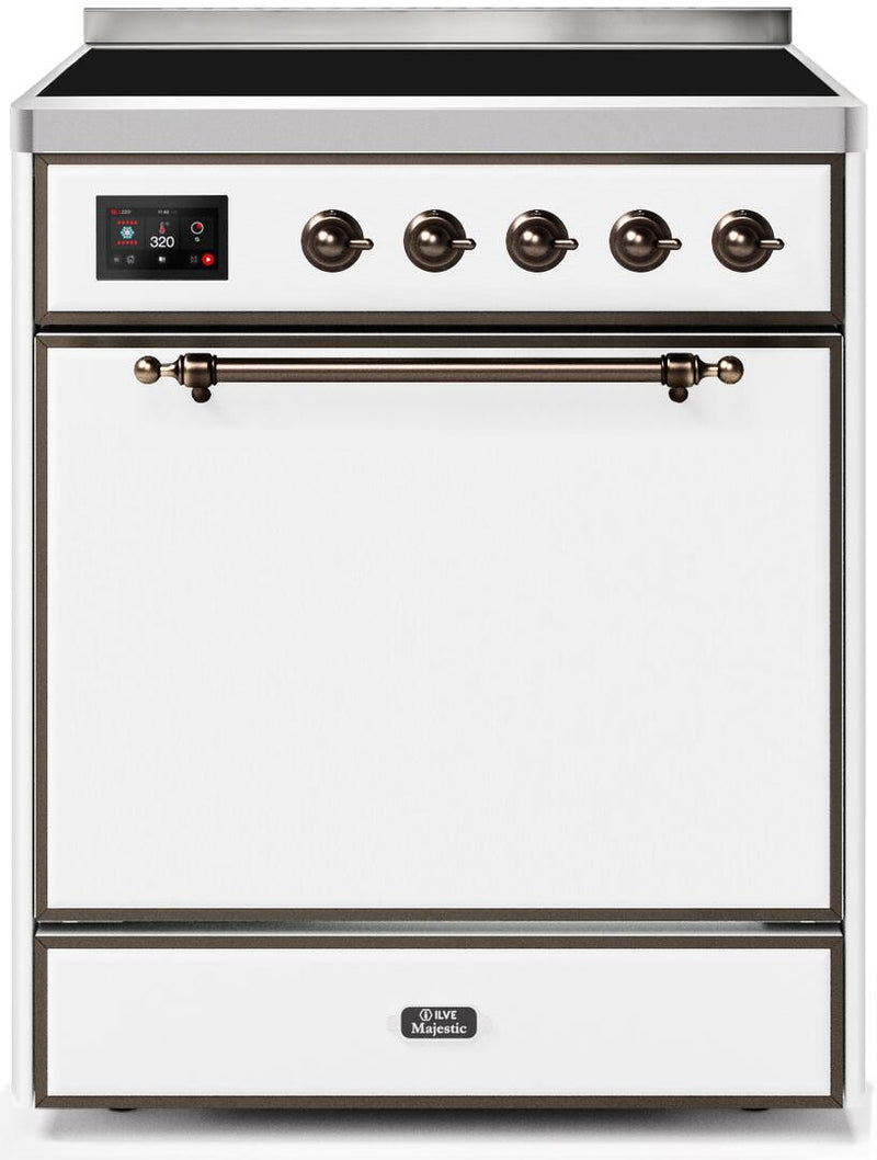 ILVE 30" Majestic II induction Range with 4 Elements - 2.3 cu. ft. Oven - White (UMI30QNE3WHB) Ranges ILVE 