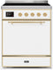 ILVE 30-Inch Majestic II induction Range with 4 Elements - 4 cu. ft. Oven - White (UMI30QNE3WHG)