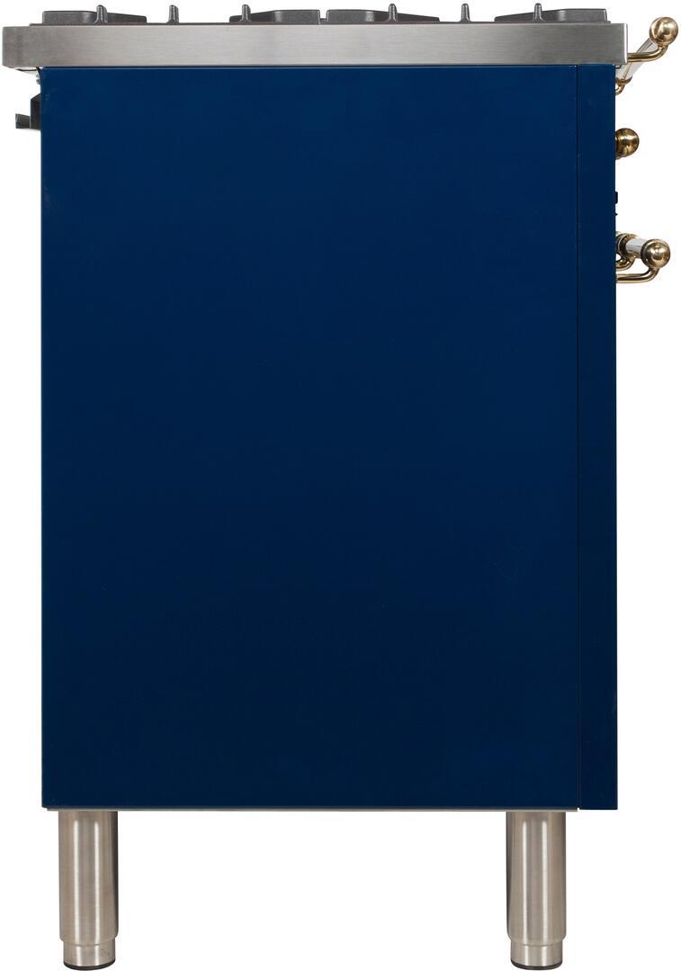 ILVE 30" Nostalgie - Dual Fuel Range with 5 Sealed Burners - 3 cu. ft. Oven - Brass Trim in Blue (UPN76DMPBL) Ranges ILVE 