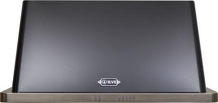 ILVE 36" Majestic Glossy Black Wall Mount Range Hood with 600 CFM Blower - Auto-off Function (UAM90BK) Range Hoods ILVE 