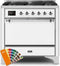 ILVE 36-Inch Majestic II Dual Fuel Range with 6 Burners - 3.5 cu. ft. Oven - Custom RAL Color (UM096DQNS3RALC)