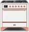 ILVE 36-Inch Majestic II Dual Fuel Range with 6 Burners - 3.5 cu. ft. Oven - White (UM096DQNS3WHP)