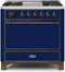 ILVE 36-Inch Majestic II Dual Fuel Range with 6 Burners and Griddle - 4.1 cu. ft. Oven - Bronze (UM09FDQNS3MBB)