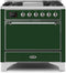 ILVE 36-Inch Majestic II Dual Fuel Range with 6 Burners and Griddle - 4.1 cu. ft. Oven - Chrome (UM09FDQNS3EGC)
