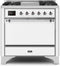 ILVE 36-Inch Majestic II Dual Fuel Range with 6 Burners and Griddle - 4.1 cu. ft. Oven - Chrome (UM09FDQNS3WHC)
