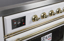 ILVE 36" Majestic II induction Range with 5 Elements - 3.5 cu. ft. Oven - Brass Trim in White (UMI09NS3WHG) Ranges ILVE 