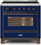 ILVE 36-Inch Majestic II induction Range with 5 Elements - 3.5 cu. ft. Oven - Bronze Trim in Blue (UMI09NS3MBB)