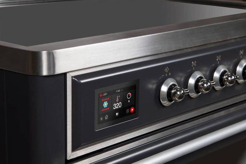 ILVE 36" Majestic II induction Range with 5 Elements - 3.5 cu. ft. Oven - Chrome Trim in Matte Graphite (UMI09NS3MGC) Ranges ILVE 