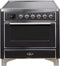 ILVE 36-Inch Majestic II induction Range with 5 Elements - 3.5 cu. ft. Oven - Chrome Trim in Matte Graphite (UMI09NS3MGC)