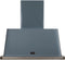 ILVE 36-Inch Majestic Stainless Steel Wall Mount Range Hood with 600 CFM Blower & Auto-off Function in Blue Grey (UAM90BG)