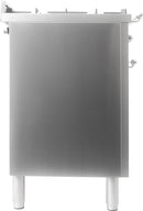 ILVE 36" Nostalgie - Dual Fuel Range with 5 Sealed Brass Burners - 3 cu. ft. Oven - Chrome Trim in Stainless Steel (UPN90FDMPIX) Ranges ILVE 