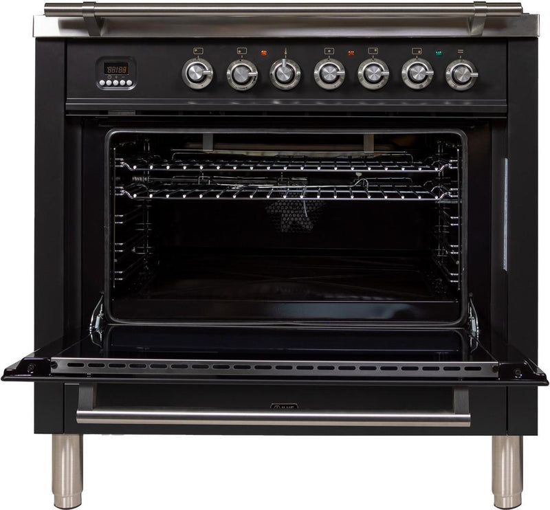 ILVE 36" Professional Plus Range with 5 Sealed Burners - 3.5 cu. ft. Oven - Matte Graphite (UPW90FDVGGMX) Ranges ILVE 