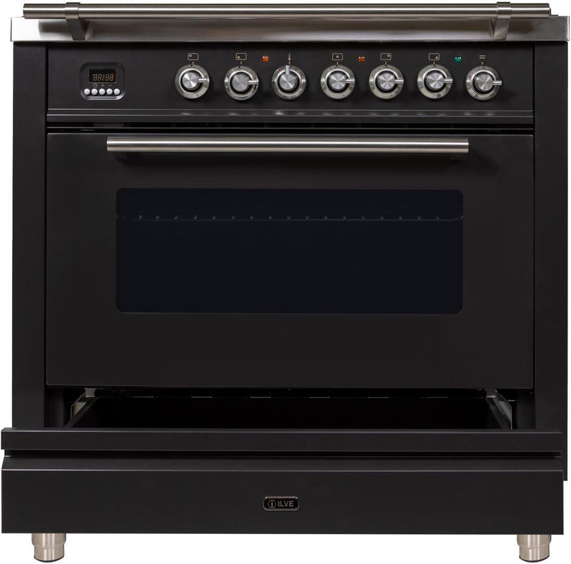 ILVE 36" Professional Plus Range with 5 Sealed Burners - 3.5 cu. ft. Oven - Matte Graphite (UPW90FDVGGMX) Ranges ILVE 