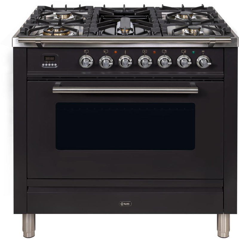 ILVE 36" Professional Plus Range with 5 Sealed Burners - 3.5 cu. ft. Oven - Matte Graphite (UPW90FDVGGMX) Ranges ILVE 