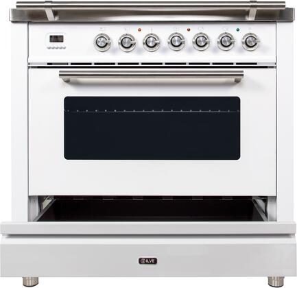 ILVE 36" Professional Plus Range with Chrome Trim Range with 5 Burners - Griddle - 3.5 cu. ft. Oven (UPW90FDVGGB) Ranges ILVE 