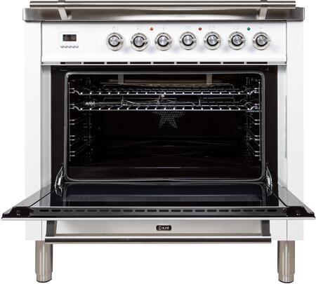 ILVE 36" Professional Plus Range with Chrome Trim Range with 5 Burners - Griddle - 3.5 cu. ft. Oven (UPW90FDVGGB) Ranges ILVE 