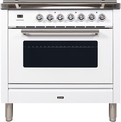 ILVE 36" Professional Plus Range with Chrome Trim Range with 5 Burners - Griddle - 3.5 cu. ft. Oven (UPW90FDVGGB) Ranges ILVE 