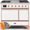 ILVE 40-Inch Majestic II Dual Fuel Range with 6 Sealed Burners and Griddle - 3.82 cu. ft. Oven - Copper Trim in Custom RAL Color (UMD10FDQNS3RA)