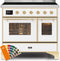 ILVE 40-Inch Majestic II induction Range with 6 Elements - 3.82 cu. ft. Oven - Brass Trim in Custom RAL Color (UMDI10NS3RALG)