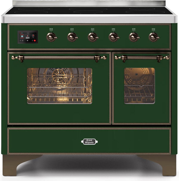 ILVE 40" Majestic II induction Range with 6 Elements - 3.82 cu. ft. Oven - Bronze Trim in Emerald Green (UMDI10NS3EGB) Ranges ILVE 