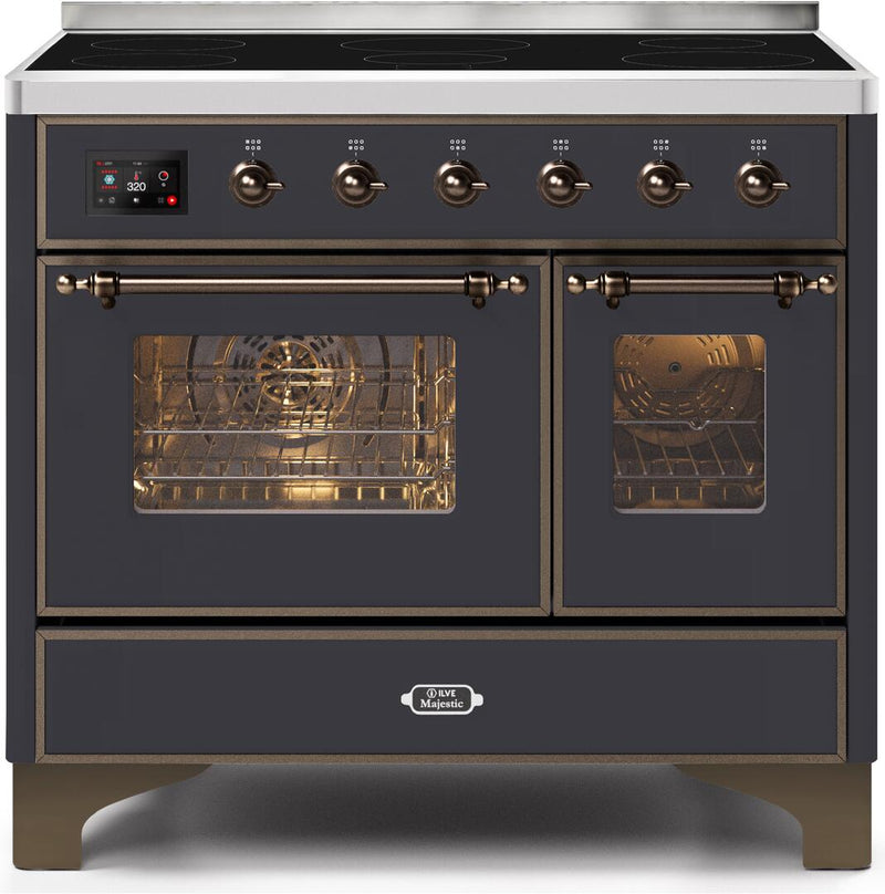 ILVE 40" Majestic II induction Range with 6 Elements - 3.82 cu. ft. Oven - Bronze Trim in Matte Graphite (UMDI10NS3MGB) Ranges ILVE 