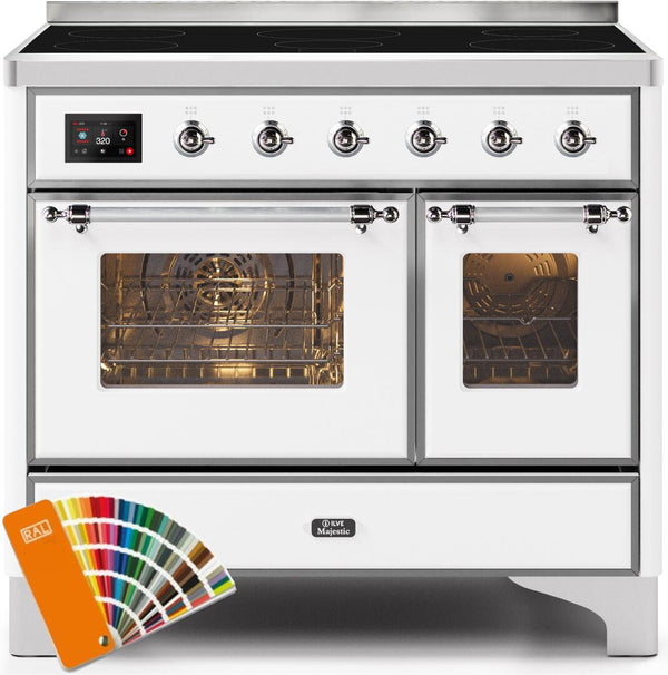 ILVE 40" Majestic II induction Range with 6 Elements - 3.82 cu. ft. Oven - Chrome Trim in Custom RAL Color (UMDI10NS3RALC) Ranges ILVE 