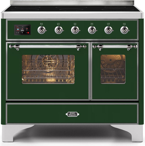 ILVE 40" Majestic II induction Range with 6 Elements - 3.82 cu. ft. Oven - Chrome Trim in Emerald Green (UMDI10NS3EGC) Ranges ILVE 