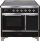 ILVE 40" Majestic II induction Range with 6 Elements - 3.82 cu. ft. Oven - Chrome Trim in Glossy Black (UMDI10NS3BKC) Ranges ILVE 