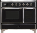 ILVE 40" Majestic II induction Range with 6 Elements - 3.82 cu. ft. Oven - Chrome Trim in Glossy Black (UMDI10NS3BKC) Ranges ILVE 