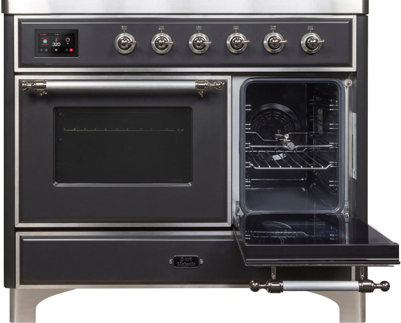 ILVE 40" Majestic II induction Range with 6 Elements - 3.82 cu. ft. Oven - Chrome Trim in Matte Graphite (UMDI10NS3MGC) Ranges ILVE 