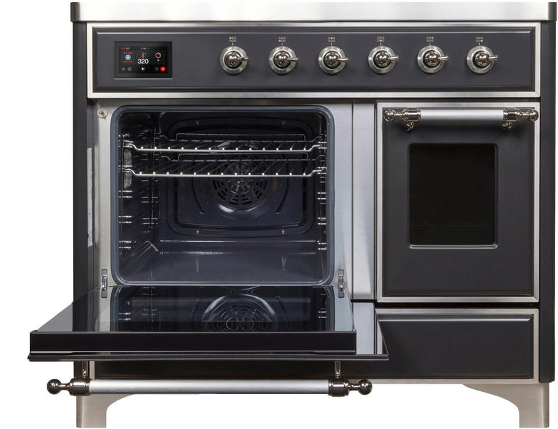 ILVE 40" Majestic II induction Range with 6 Elements - 3.82 cu. ft. Oven - Chrome Trim in Matte Graphite (UMDI10NS3MGC) Ranges ILVE 