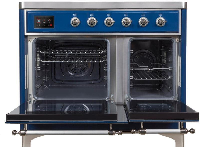 ILVE 40" Majestic II induction Range with 6 Elements - 3.82 cu. ft. Oven - Chrome Trim in Midnight Blue (UMDI10NS3MBC) Ranges ILVE 