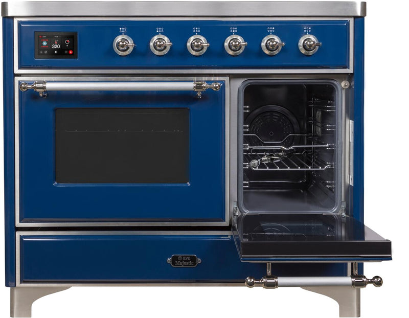 ILVE 40" Majestic II induction Range with 6 Elements - 3.82 cu. ft. Oven - Chrome Trim in Midnight Blue (UMDI10NS3MBC) Ranges ILVE 