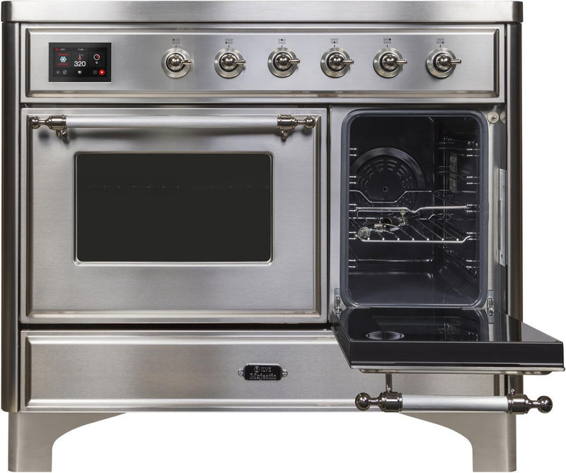 ILVE 40" Majestic II induction Range with 6 Elements - 3.82 cu. ft. Oven - Chrome Trim in Stainless Steel (UMDI10NS3SSC) Ranges ILVE 